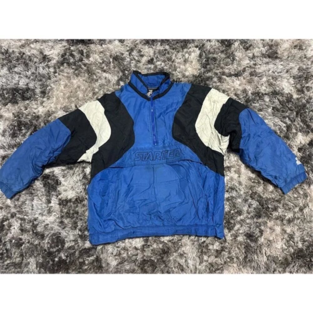 Starter Vintage‎ Windbreaker Jacket Men's XL Multicolor Mock Neck